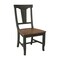 International Concepts Round Round 42 in. Dual Drop Leaf Dining Table with 2 Panel Back Chairs in Hickory/Washed Coal K45-42DPT-27B-C110-2 - alternate 8